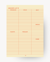 Grocery List Notepad