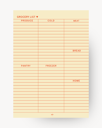 Grocery List Notepad