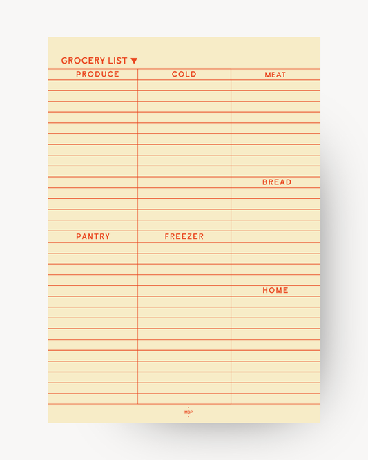 Grocery List Notepad