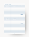 Grocery List Notepad