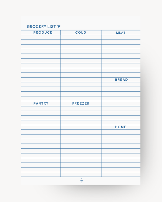Grocery List Notepad